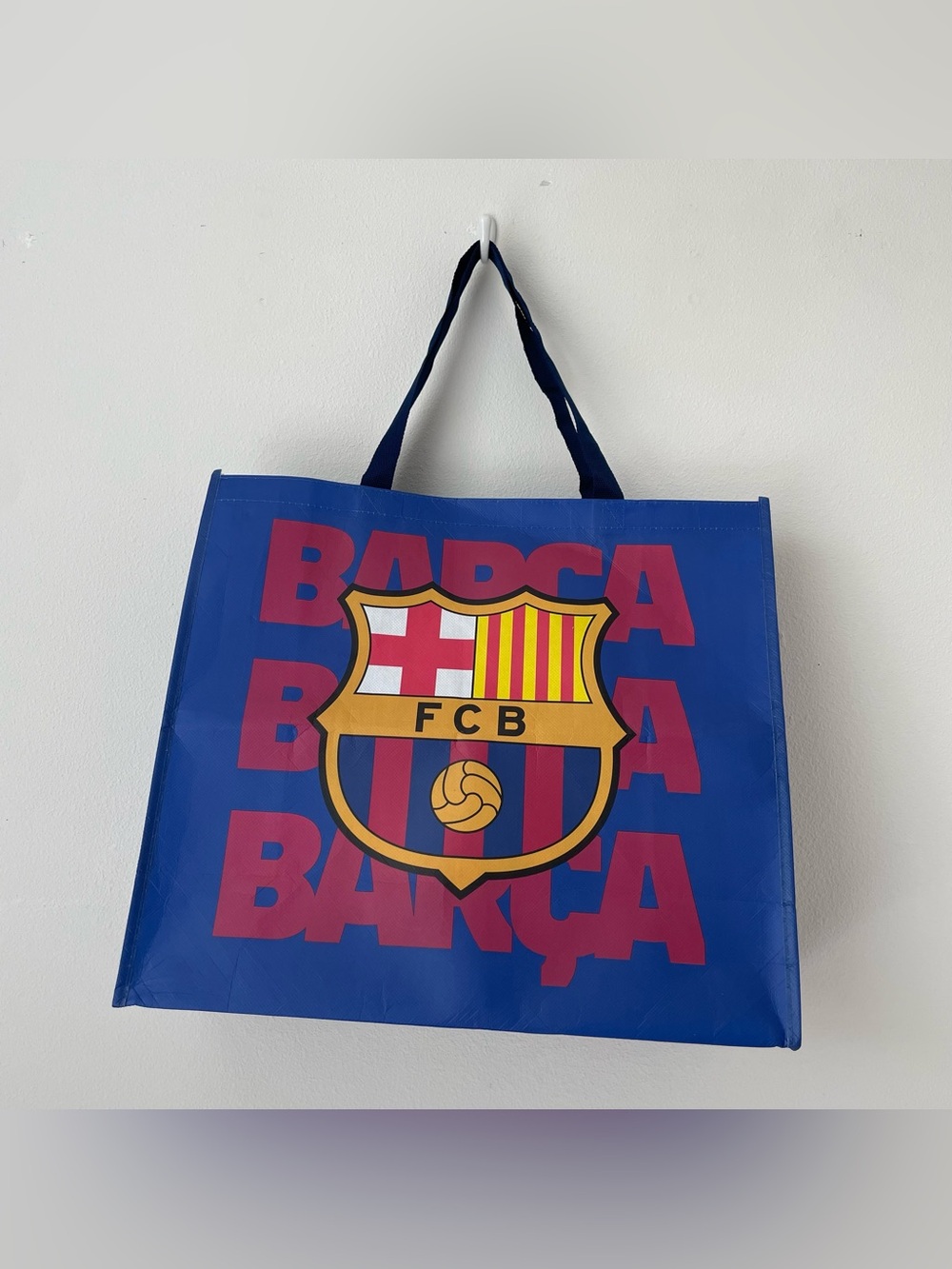 FC Barcelona official reusable shopping tote bag